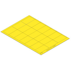 Boîte étiquettes prix 39 x 65 mm jaune