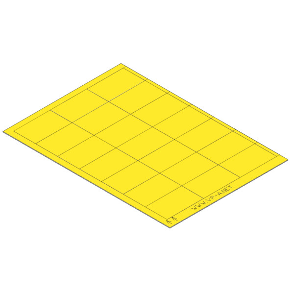 Boîte étiquettes prix 39 x 65 mm jaune