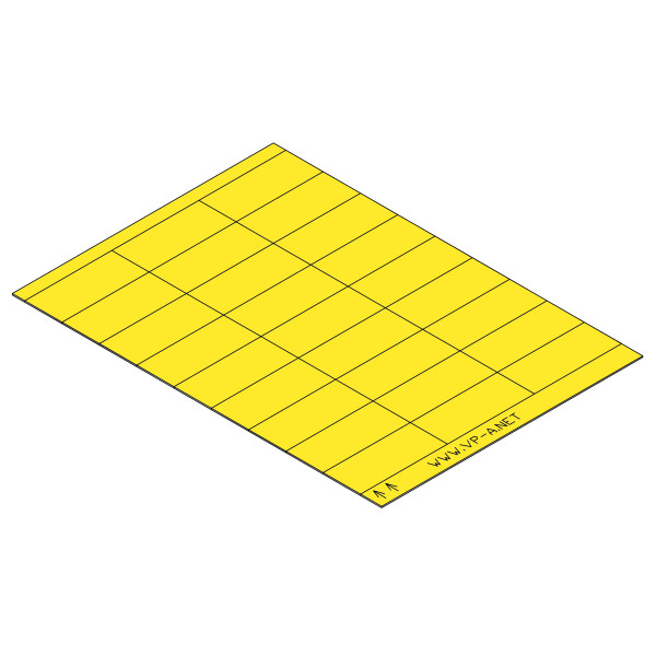 Boîte étiquettes prix 30 x 70 mm jaune