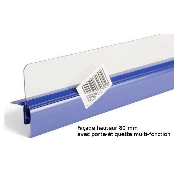 Façade 80 x 1000 pour porte-étiquette multifonction