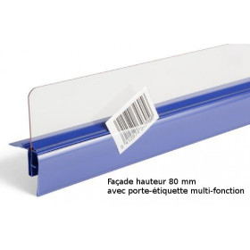 Façade 80 x 1000 pour porte-étiquette multifonction