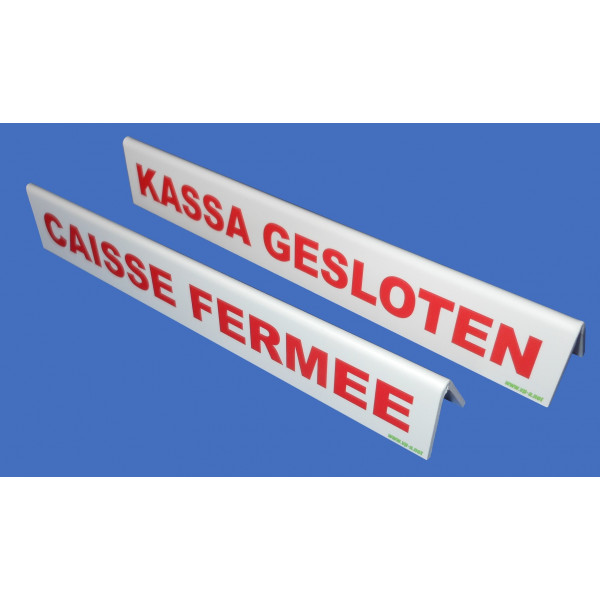 Chevalet "CAISSE FERMEE / KASSA GESLOTEN" bilingue