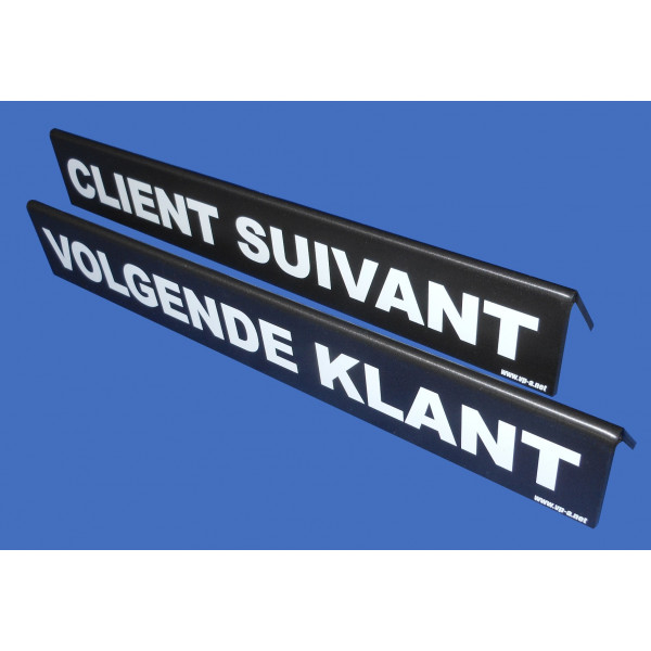 Chevalet "CLIENT SUIVANT / VOLGENDE KLANT" bilingue