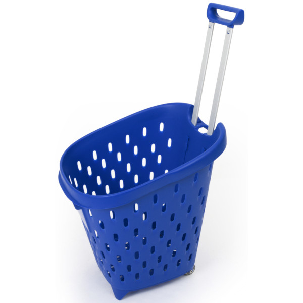 Panier magasin 56 litres à 4 roulettes